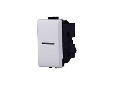 ETTROIT Pulsante Assiale 1P 16A Bianco Compatibile Con Bticino Matix <ul><li>