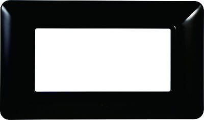 ETTROIT Placca Plastica Serie Solar 4P Colore Nero Compatibile Con Bticino