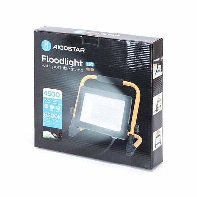 Faretto Led Portatile da Lavoro 50W Fredda 6500K 4500 Lumens IP65 Impermeabile