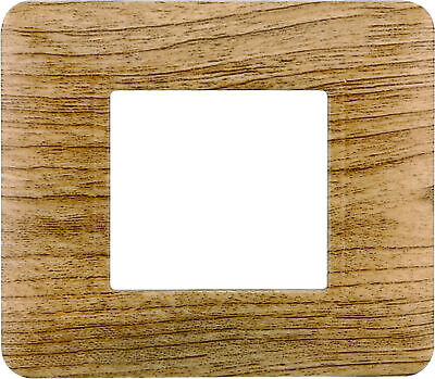 ETTROIT Placca Plastica Serie Solar 2P Colore Legno Scuro Compatibile Con