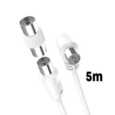Cavo Coassiale Antenna TV con Connettore ad Angolo Retto Maschio Adattatore