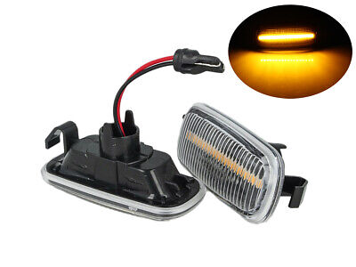 Kit Freccia Laterale a Led Side Marker Lente Trasparente Luce Arancione Per