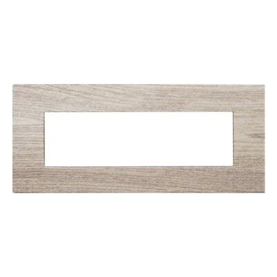 ETTROIT Placca Plastica Serie Venus 7P Colore Legno Chiaro Compatibile Con