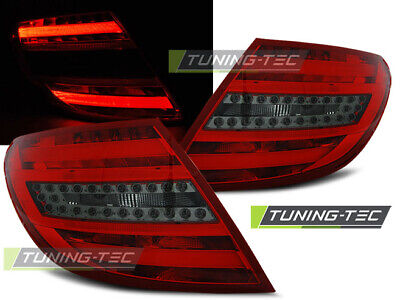 FANALI POSTERIORI LED BAR ROSSO FUMO per C-KLASA W204 BERLINA 07-10