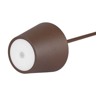 Lampada LED da Tavolo 2W Colore Marrone in Alluminio con caricatore Wireless e