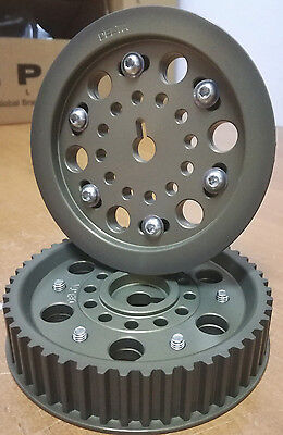 COPPIA PULEGGE REGOLABILI IN ERGAL PESO 415gr (LANCIA DELTA INTEGRALE 8V TURBO)