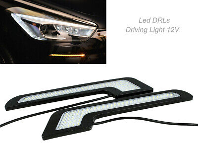 Luci Diurne Led DRLs Driving Light 12V 5W Forma L Slim Solo 5mm IP65 Universale