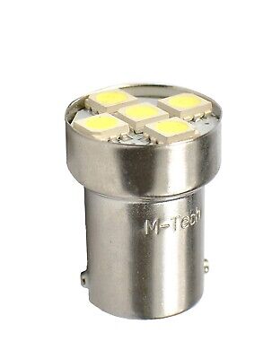 LOTTO DI 10 PEZZI Diodo LED L075 BA15s G18 5xSMD5050 bianco