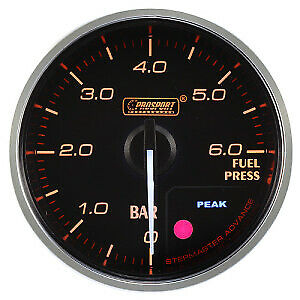 Manometro Strumento PRESSIONE BENZINA PROSPORT 52mm SUPREME ANALOGICO PICCO MAX