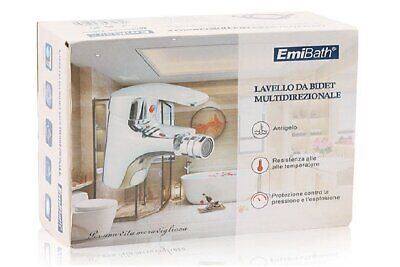 Kit Miscelatore Rubinetto Bidet Monocomando Testa Mobile Misura 140x130mm