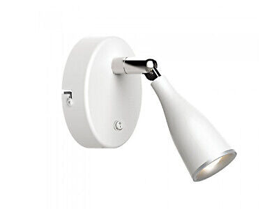 Applique Lampada Led Da Parete Con Interruttore Carcassa Bianca 3000K Testa Ori