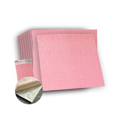 10 PZ Carta da Parati 3D Rosa Pannelli Autoadesivi Per Pareti Muri Wallpaper