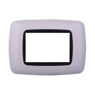ETTROIT Placca Plastica Bombata Serie Space 3P Colore Bianco Compatibile Con