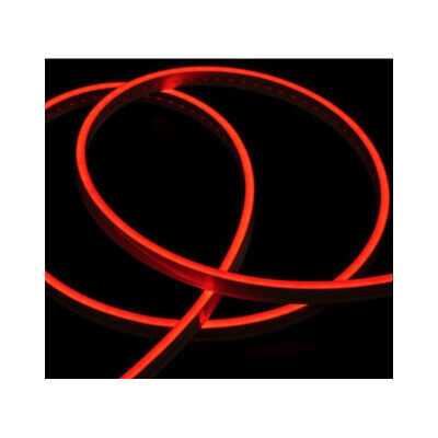 24V Bobina Led Neon Flex Colore Rosso 10 Metri IP65 10W/M Tagliabile Dove Vuole