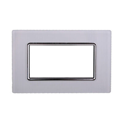ETTROIT Placca In Vetro Serie Space 4P Colore Bianco Compatibile Con Bticino