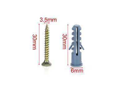 Kit 18 pcs Tasselli &Oslash;6x30mm Con Viti 3,5x30mm <ul><li>Kit Ø6x30mm