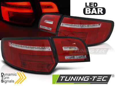 LED BAR TAIL LIGHTS RED WHIE SEQ fits A3 8P 5D 08-12