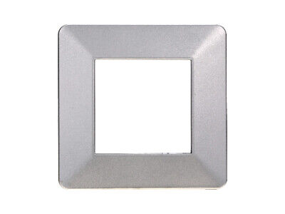 ETTROIT Placca Plastica Serie Starlight 2P Colore Silver Compatibile Con Vimar