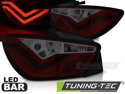 LED BAR TAIL LIGHTS RED SMOKE fits IBIZA 6J 3D 06.08-12