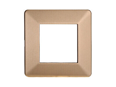 ETTROIT Placca Plastica Serie Starlight 2P Colore Oro Compatibile Con Vimar