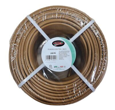 100mt Cavo Elettrico FS18OR18 450/750V Multipolari 3X1.5mm D7 Made In Italy