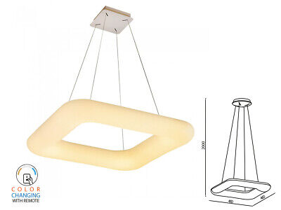 Lampada Led A Sospensione Moderno Quadrata CCT 460X460mm 40W Dimmerabile