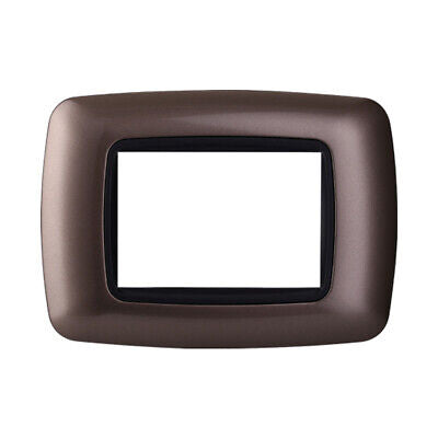 ETTROIT Placca Plastica Bombata Serie Space 3P Colore Bronzo Compatibile Con
