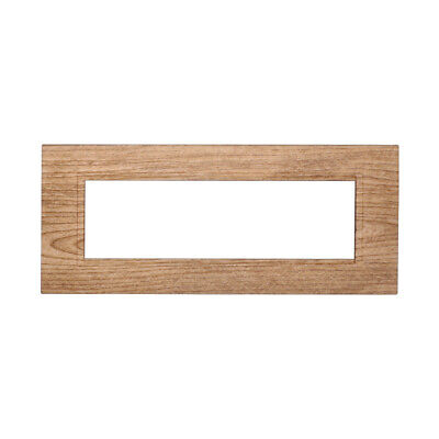 ETTROIT Placca Plastica Quadrata Serie Space 7P Colore Legno Chiaro Compatibile