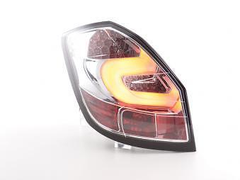 Coppia Fari Fanali Posteriori Tuning LED LTI Fabia 5J 5 porte 07-10 cromat