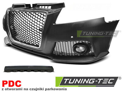 FRONT BUMPER SPORT CHROME BLACK PDC fits A3 08-12