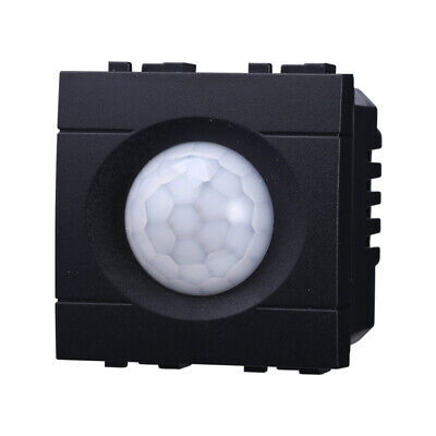 ETTROIT Sensore Movimento PIR Timer 2P 2M Colore Nero Compatibile Con Bticino