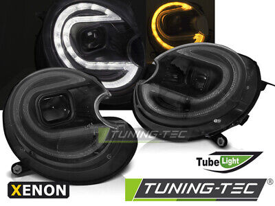 HEADLIGHTS TUBE LIGHT BLACK LED HID fits (COOPER) 06-14