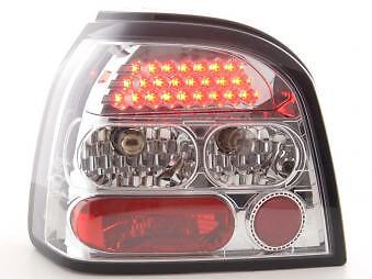 Coppia Fari Fanali Posteriori Tuning LED Golf 3 (1HXO) 92-97 cromato