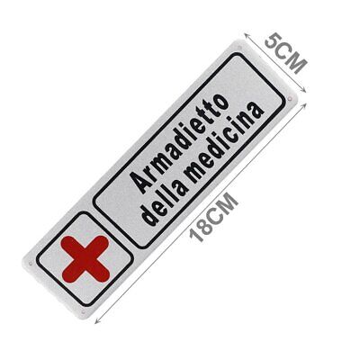 Cartello Segnaletico Armadietto della Medicina 5*18CM <ul><li>Segnaletica