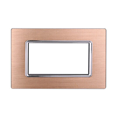 ETTROIT Placca In Alluminio Serie Space 4P Colore Oro Compatibile Con Bticino