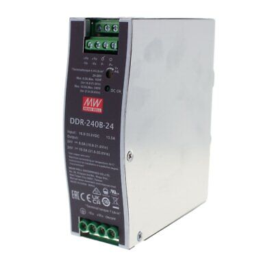 <p>MeanWell DDR-240B-24 Convertitore tipo DC-DC per Guida DIN Input 16,8-33,6V