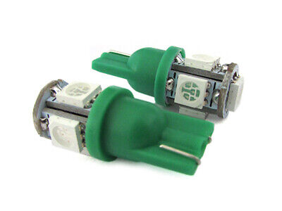Lampada Led T10 W5W 5 Smd 5050 Colore Verde Luci Di Posizione 12V <p