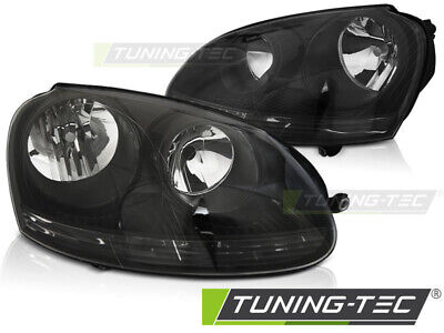 coppia FARI ANTERIORI GOLF mk5 V 10.2003-2009 NERO neri tuning fanali Alogeni