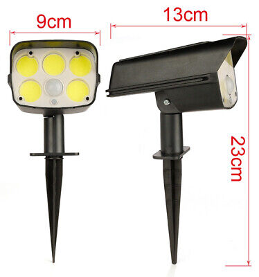 Lampada Led Solare da Terra Con Sensore di Movimento Picchetto 800mAh 6500K 5