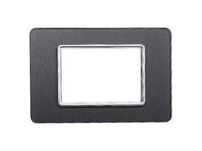 ETTROIT Placca In Vetro Serie Starlight 3P Colore Acciaio Scuro Compatibile Con