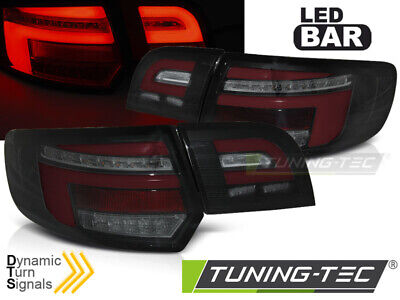 LED BAR RED TAIL LIGHTS BLACK SEQ fits A3 8P 5D 03-08