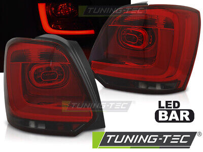 LUCI POSTERIORI A BARRA A LED ROSSO FUMO per VW POLO 09-14