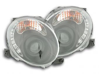 Coppia Fari Fanali Anteriori Tuning Dayline Luci Diurne 500 07-15 Nero +MOT