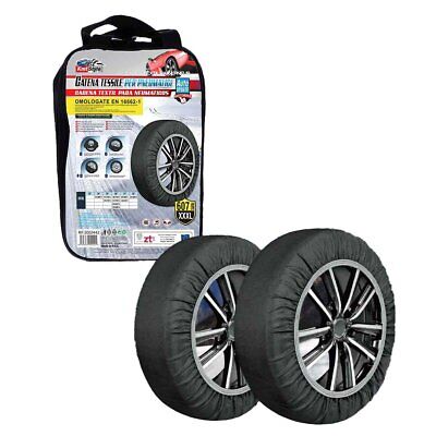 Calze Da Neve per Auto Omologate EN 16662-1-2020 Colore Nero Misura XXXL Catena