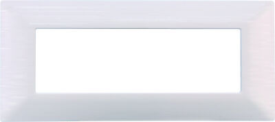 ETTROIT Placca Plastica Serie Solar 6P Colore Bianco Satinato Compatibile Con