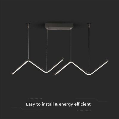 Lampadario LED a Sospensione 12W 1280lm dal Design Moderno Doppia Barra ZigZag