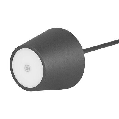 Lampada LED da Tavolo 2W Colore Grigio in Alluminio con caricatore Wireless e