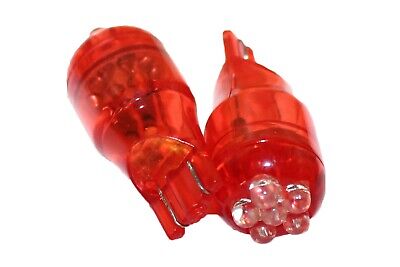 Coppia 2 Lampade Led T10 T15 Con 6 F3 Colore Rosso Red 12V 0,2W <p> Attacco:T10