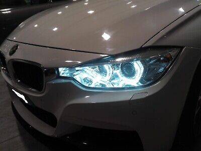 Coppia Fari Fanali Tuning F30/F31 LCI 2015-2018 ANGEL EYES LED Cromato ALOGENI
