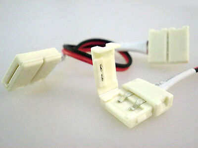 4 PZ Connettore 12mm Per Collegare Due Strip Led Smd 5050 Monocolore Senza Salda